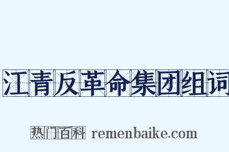江青反革命集团组词是什么意思的图片